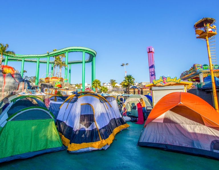 Tents at amusement park