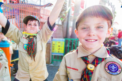 Scouts smiling