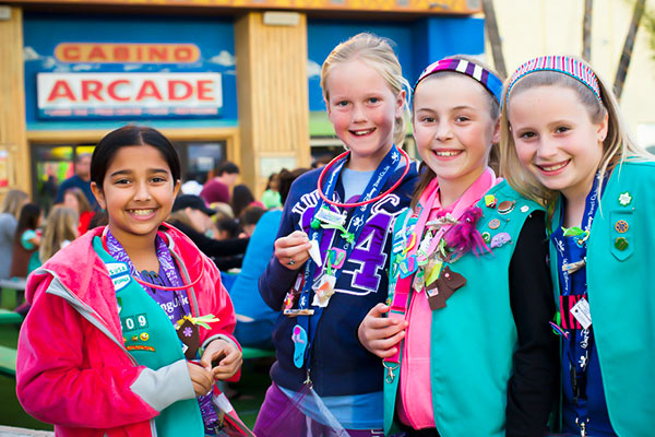 Girl Scouts smiling