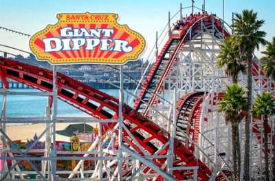 Giant Dipper wooden rollercoaster