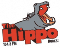 104.3 FM The Hippo Rocks logo