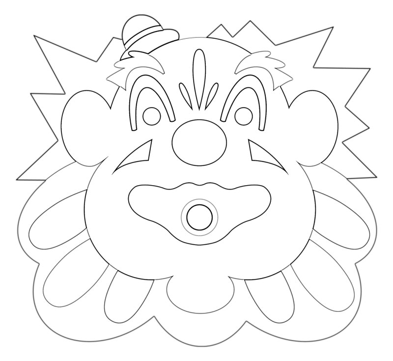 Carousel Clown Mouth Coloring Page