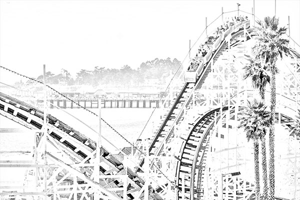 Giant Dipper Roller Coaster Coloring Page