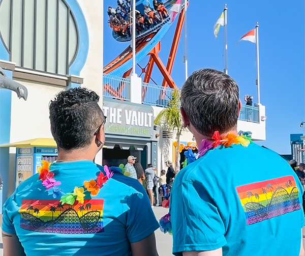 Boardwalk Pride T-shirts and Leis