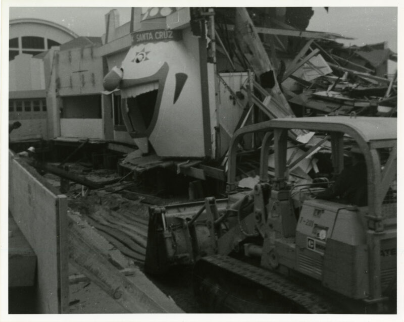 Demolition of the Fun House building, 1971.