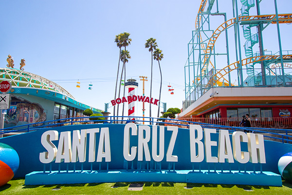Santa Cruz Beach Boardwalk entrance sign